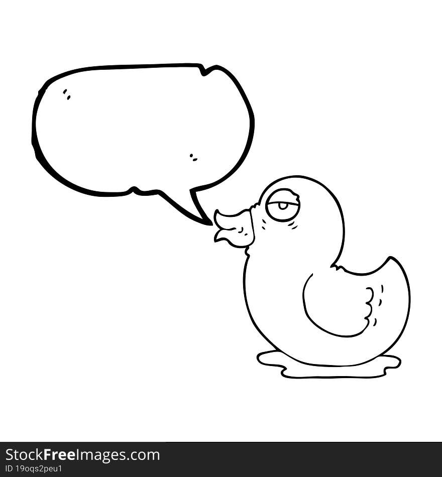 speech bubble cartoon rubber duck