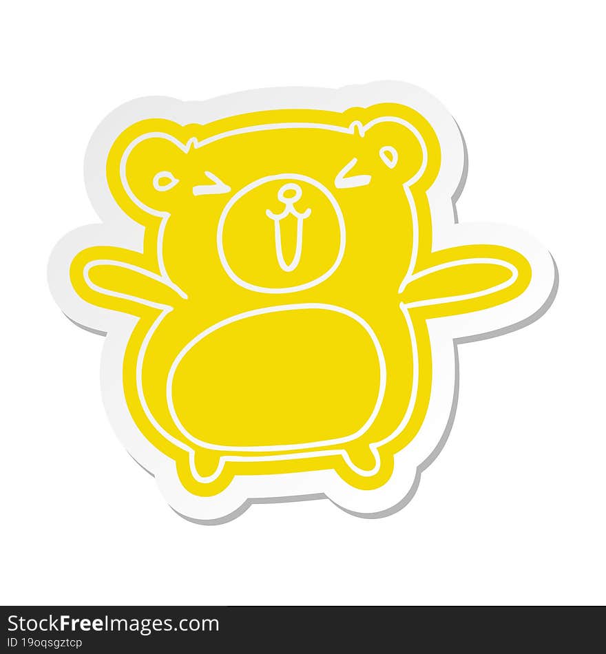 Cartoon Sticker Kawaii Cute Teddy Bear