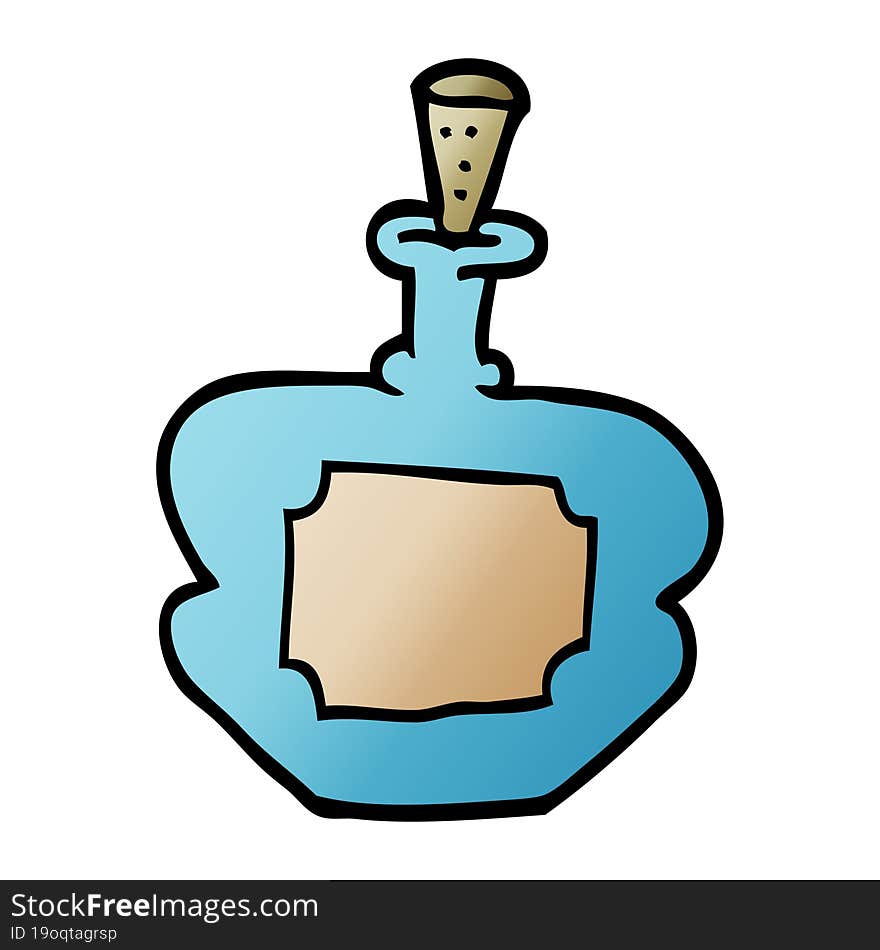 cartoon doodle perfume bottle