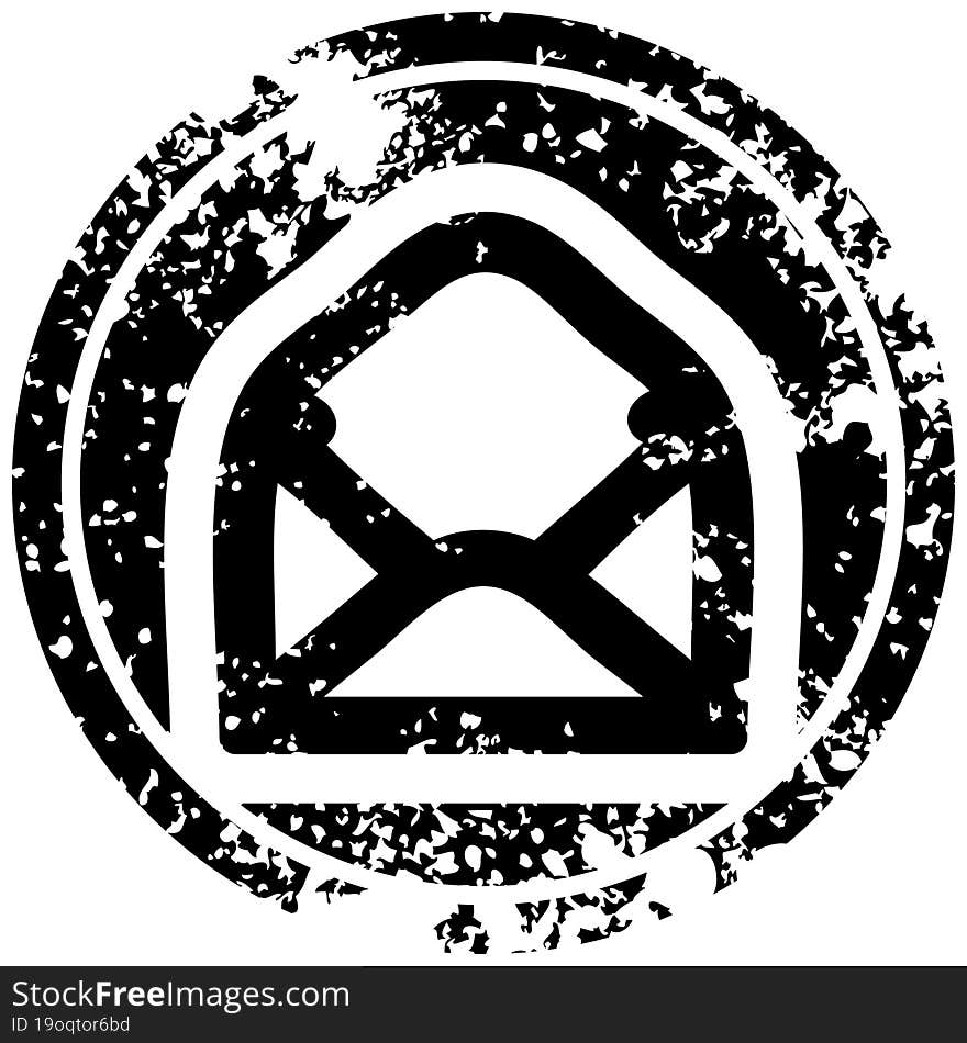 envelope letter distressed icon symbol