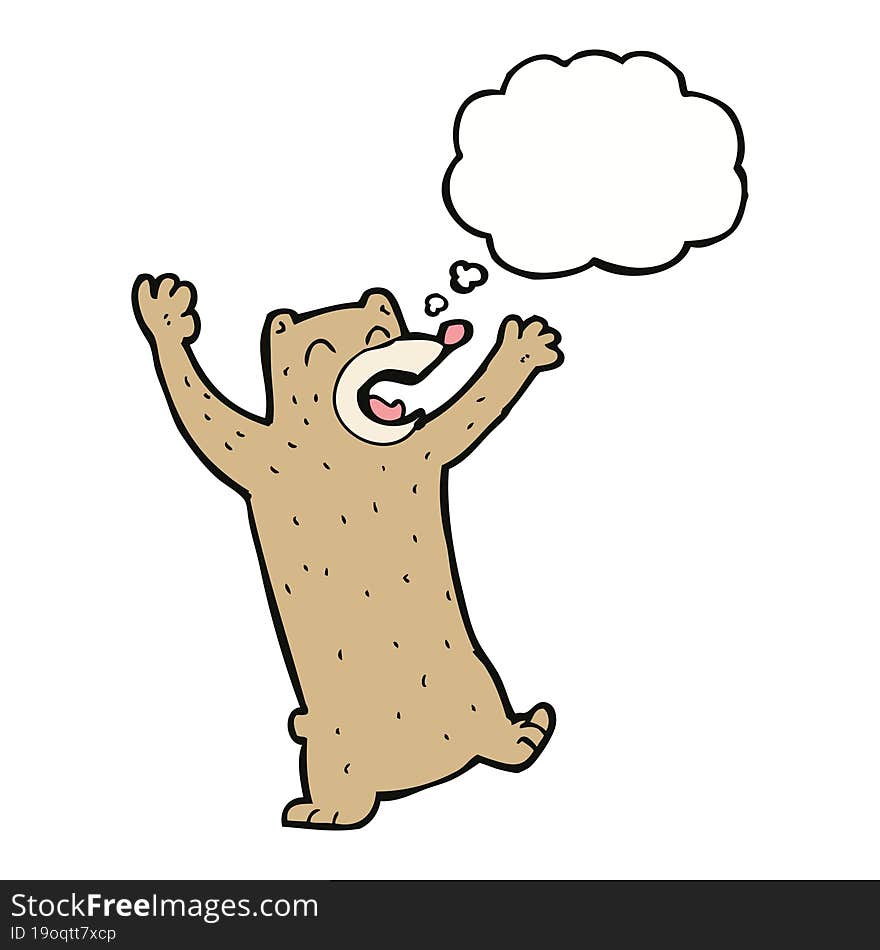 Cartoon Bear With Thought Bubble