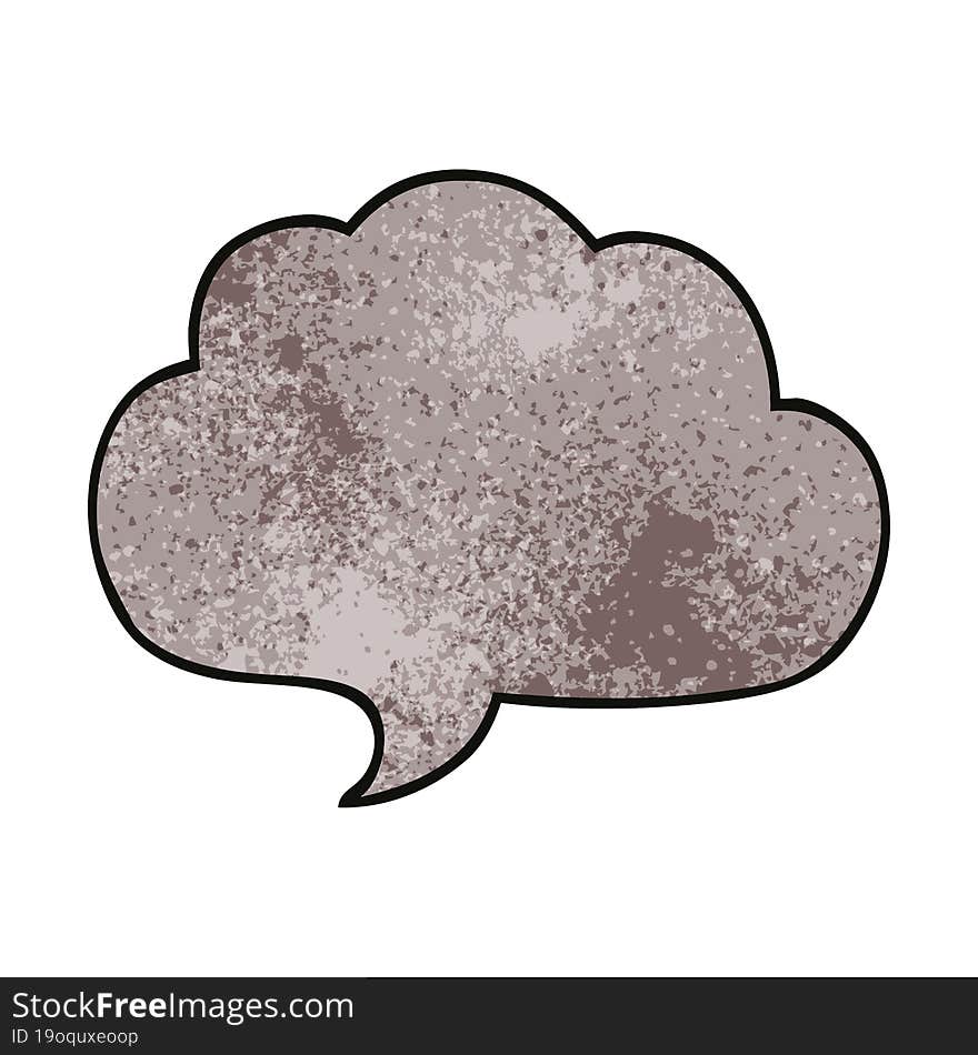 cartoon doodle grey speech bubble