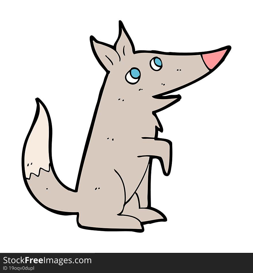 cartoon wolf cub