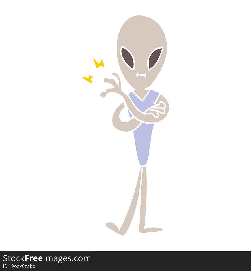 Cartoon Doodle Alien