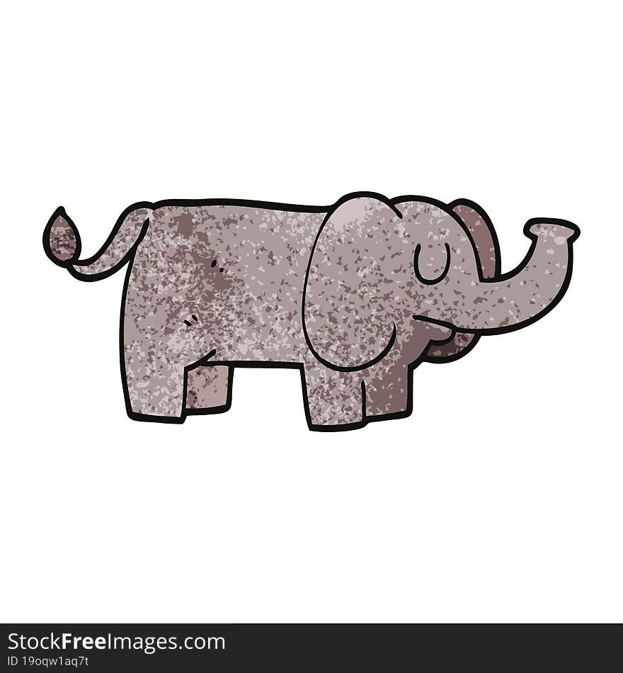 cartoon doodle funny elephant