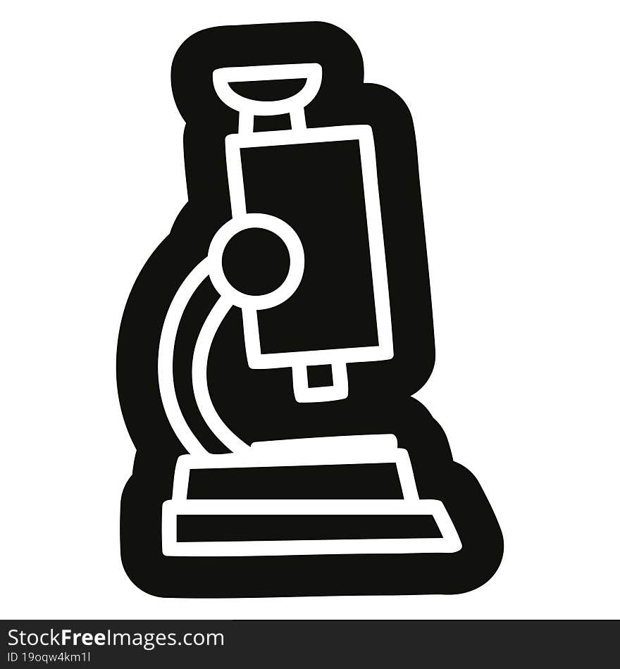 microscope and slide icon symbol