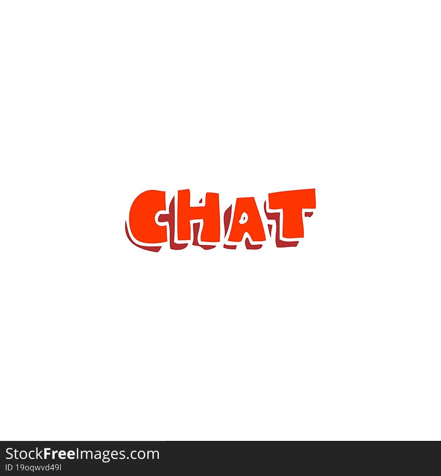 flat color illustration of chat symbol. flat color illustration of chat symbol