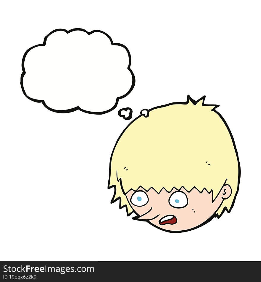 cartoon stressed face with speech bubble