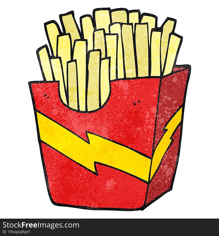 Textured Cartoon French Fries