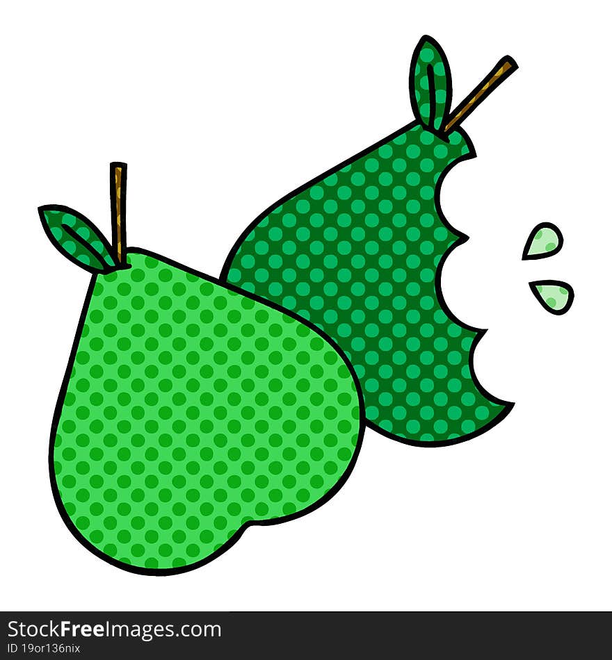 comic book style cartoon pears