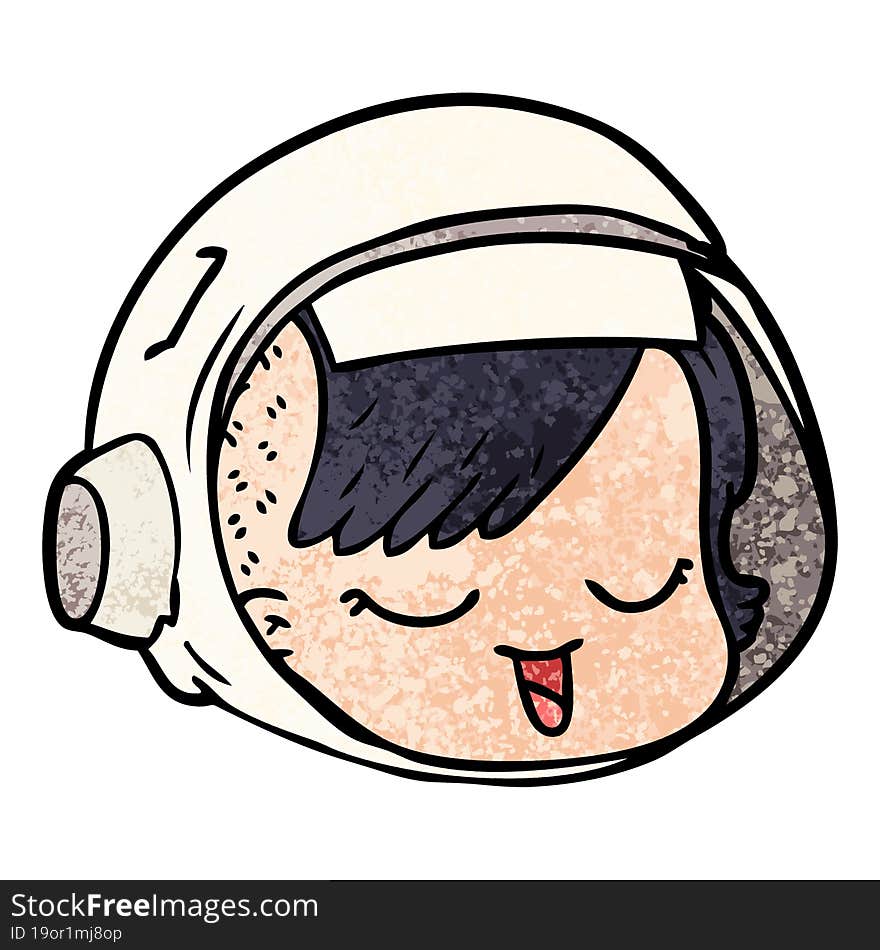 cartoon astronaut face. cartoon astronaut face