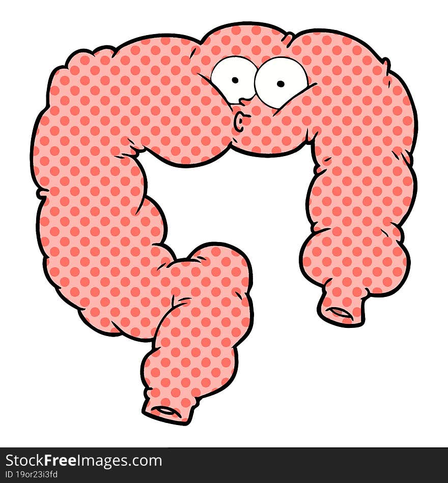 cartoon surprised colon. cartoon surprised colon