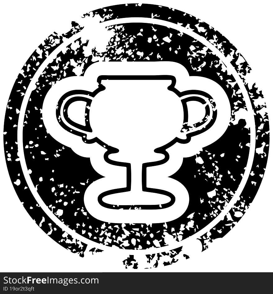 trophy cup distressed icon