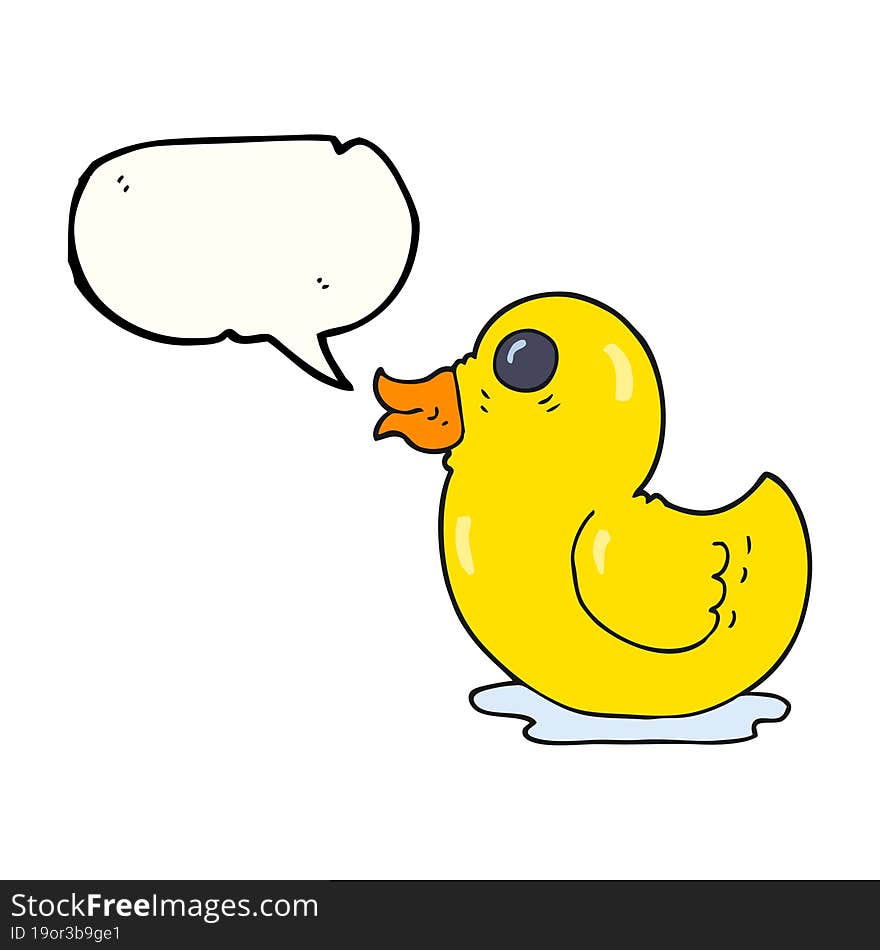 speech bubble cartoon rubber duck