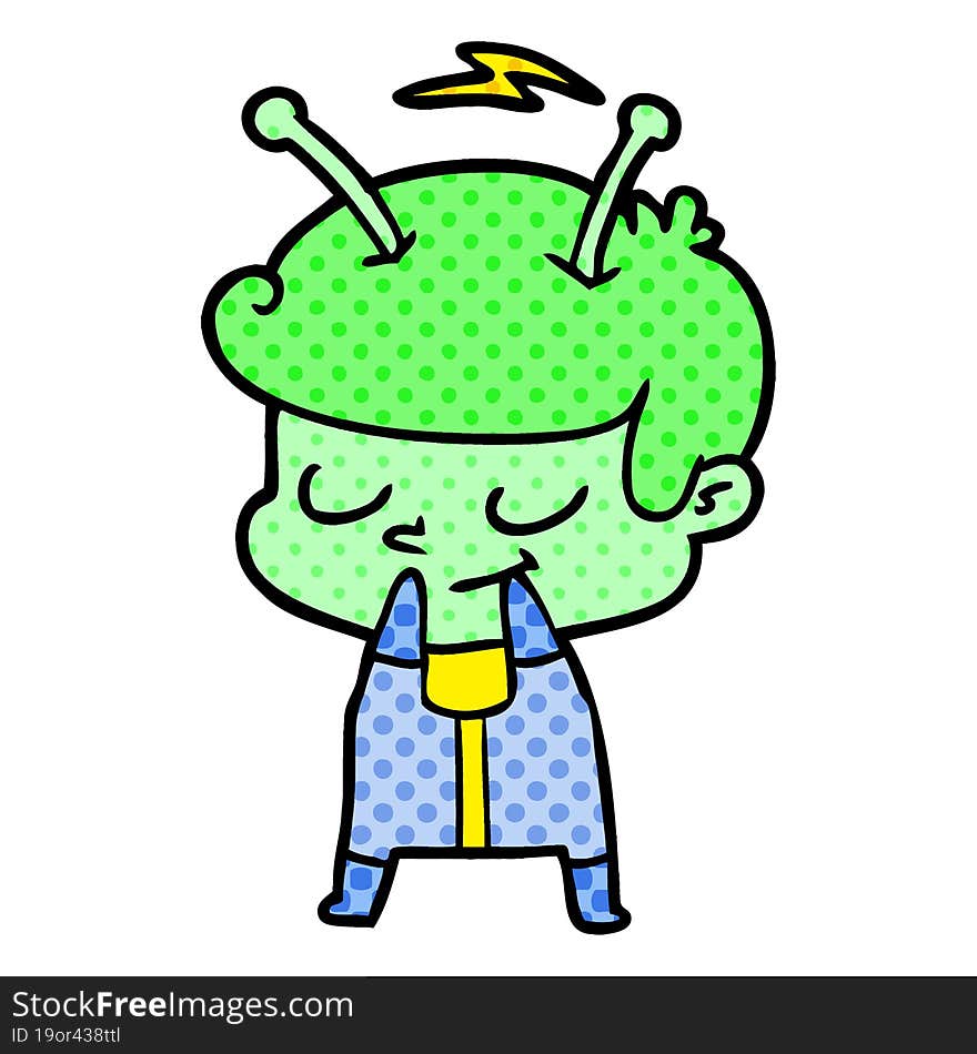 self conscious cartoon spaceman. self conscious cartoon spaceman