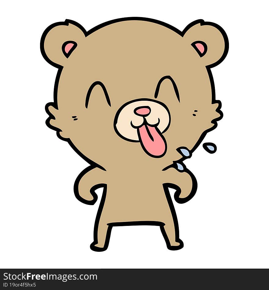 rude cartoon bear. rude cartoon bear