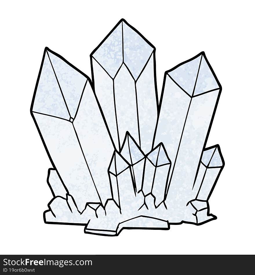 cartoon crystals. cartoon crystals