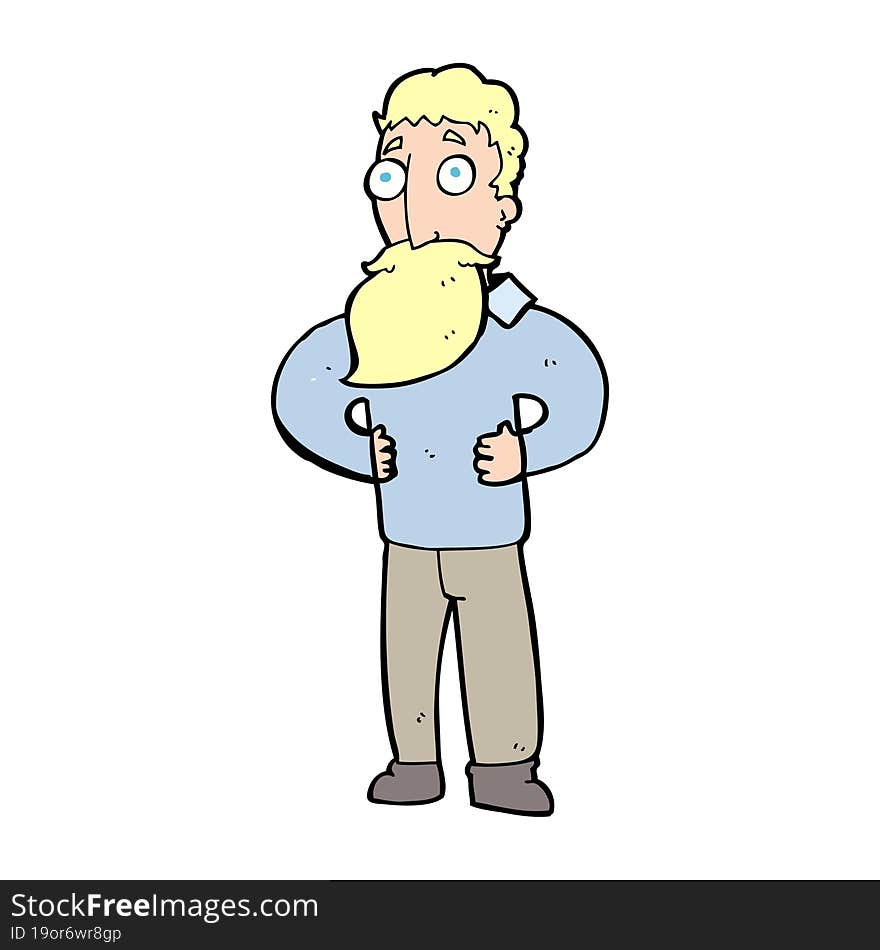 cartoon man with beard