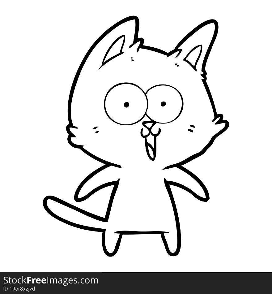 funny cartoon cat. funny cartoon cat