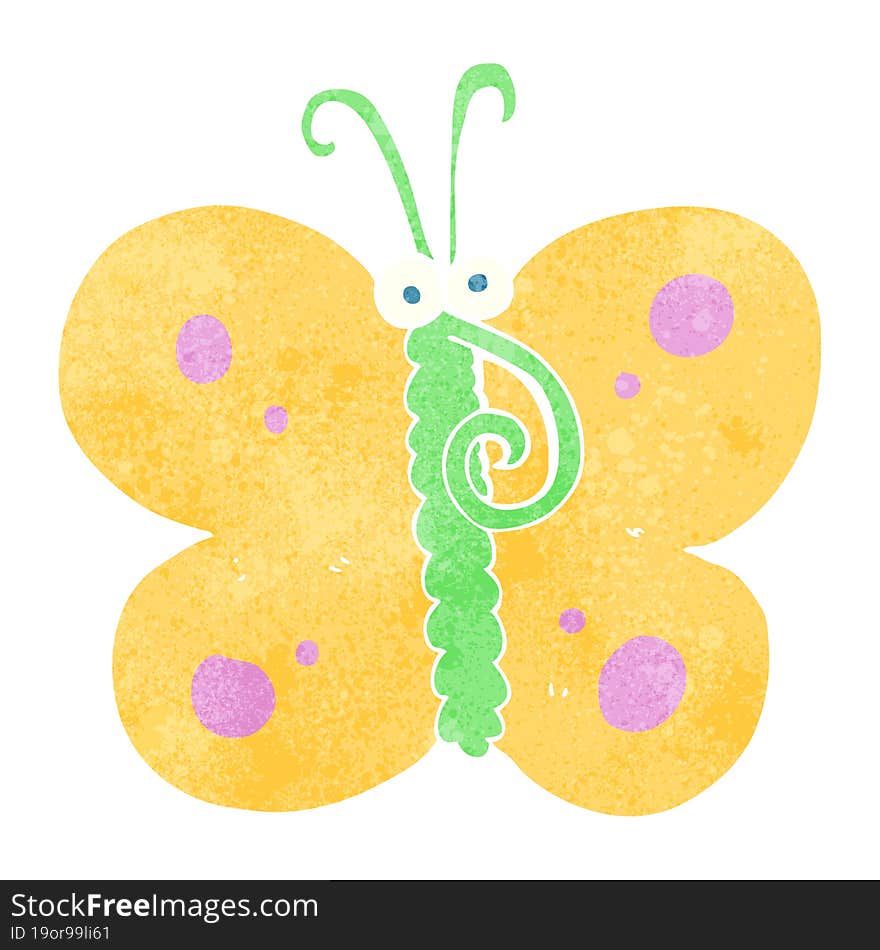 Retro Cartoon Butterfly