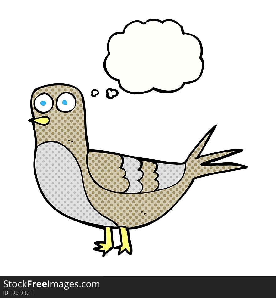 Thought Bubble Cartoon Pigeon