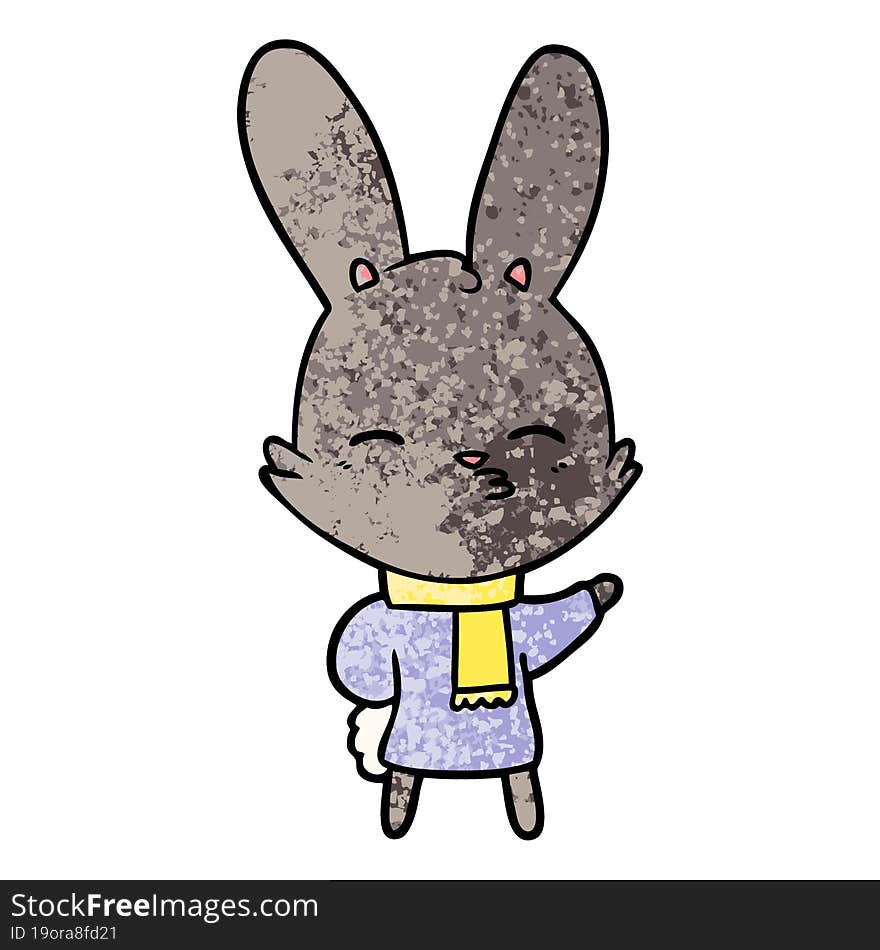 curious bunny cartoon. curious bunny cartoon