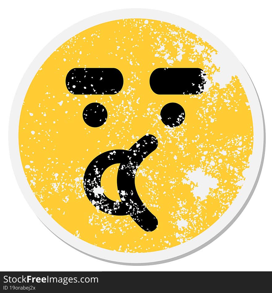 Talking Face Circular Sticker