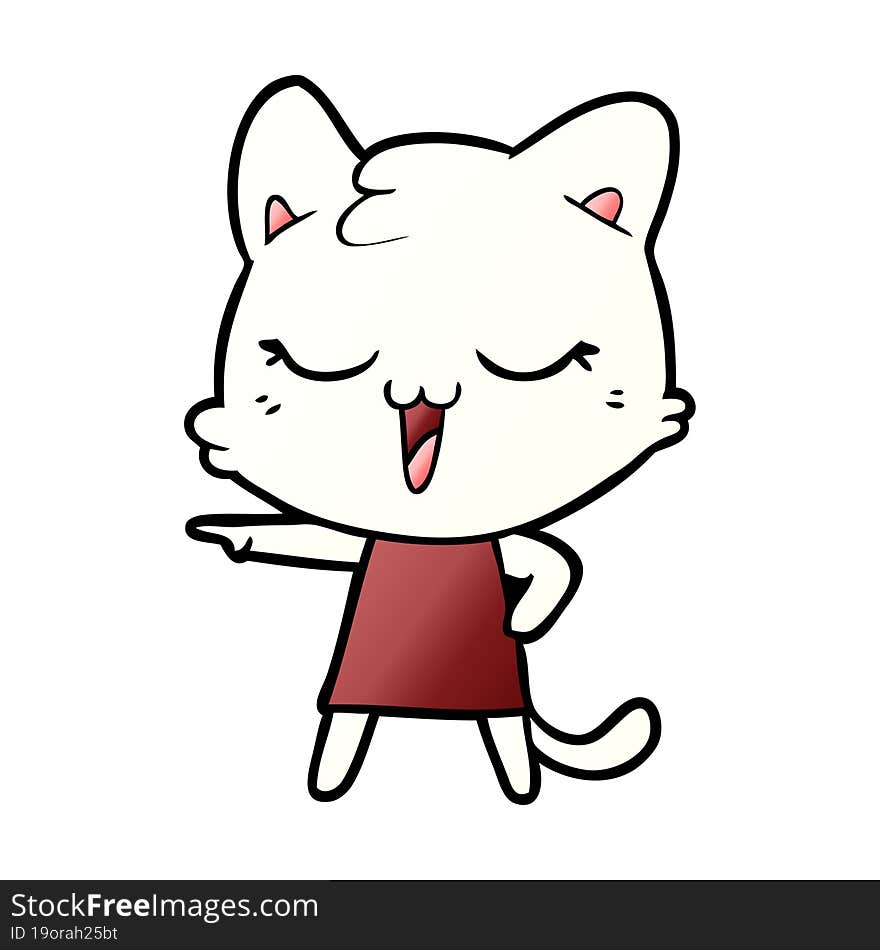 happy cartoon cat. happy cartoon cat