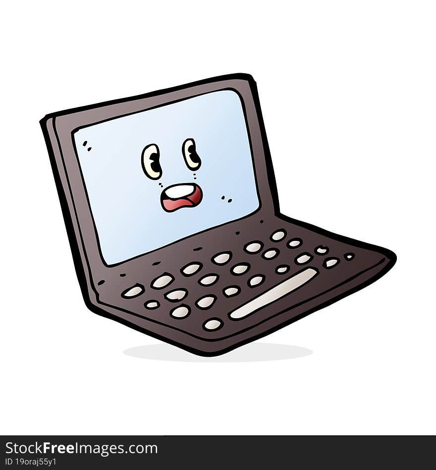 cartoon laptop computer