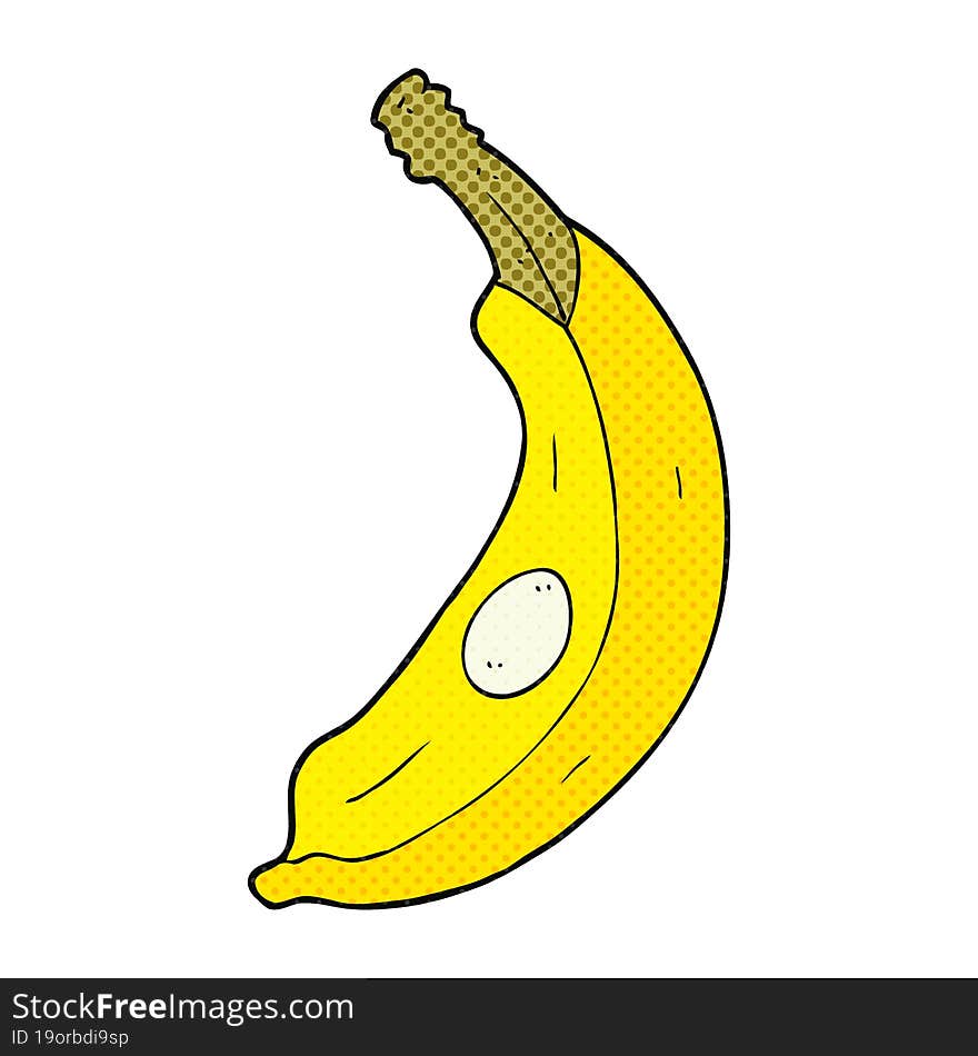 freehand drawn cartoon banana