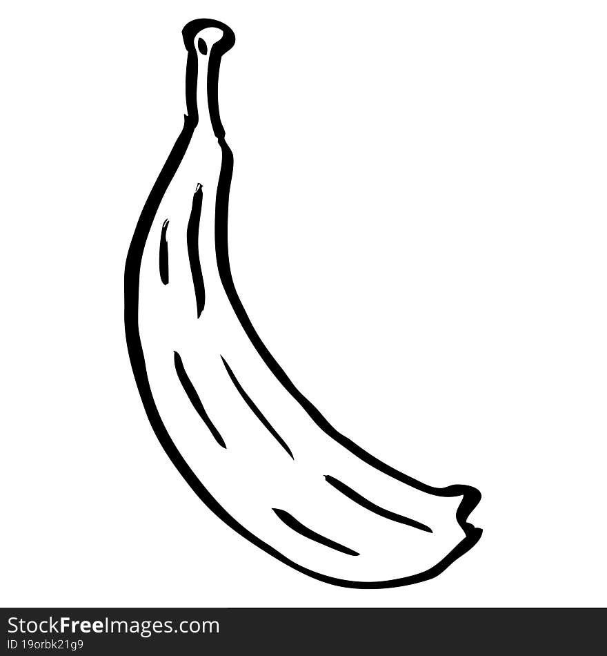 line drawing cartoon yellow banana