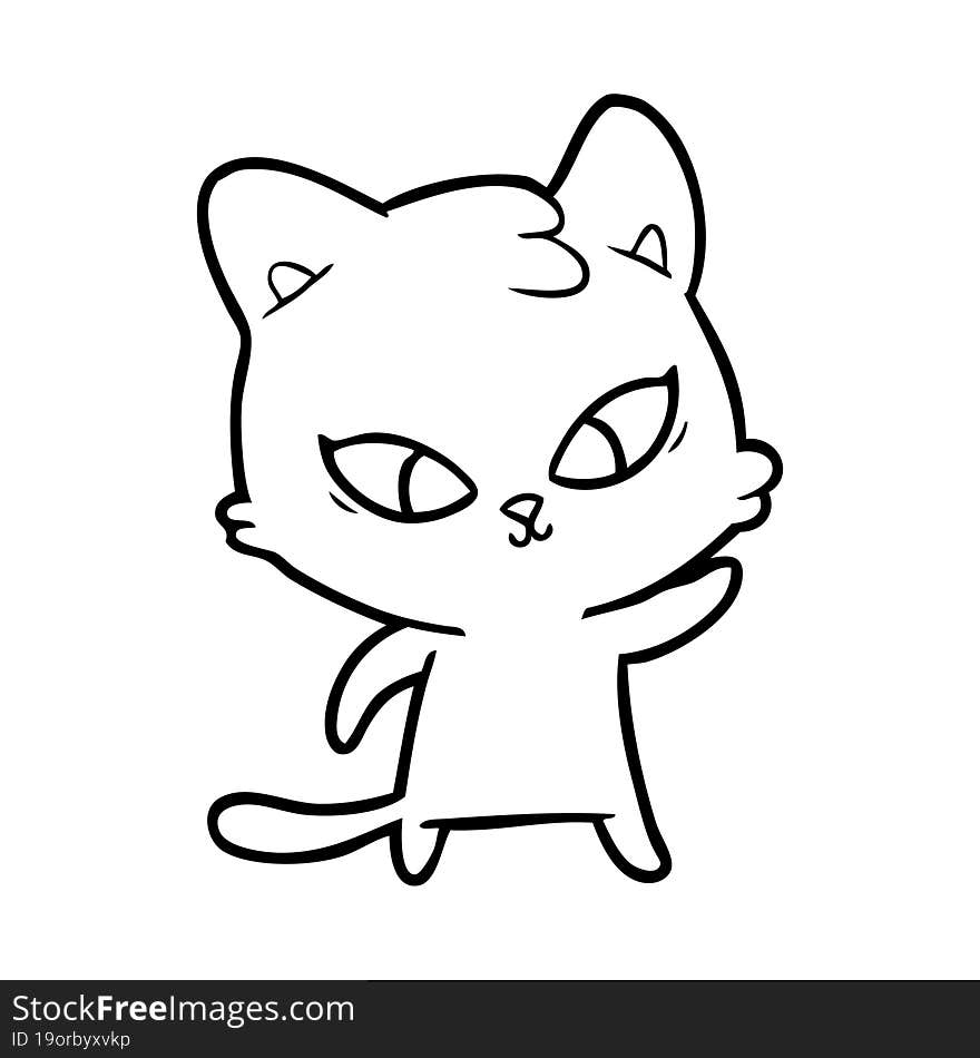 cute cartoon cat. cute cartoon cat