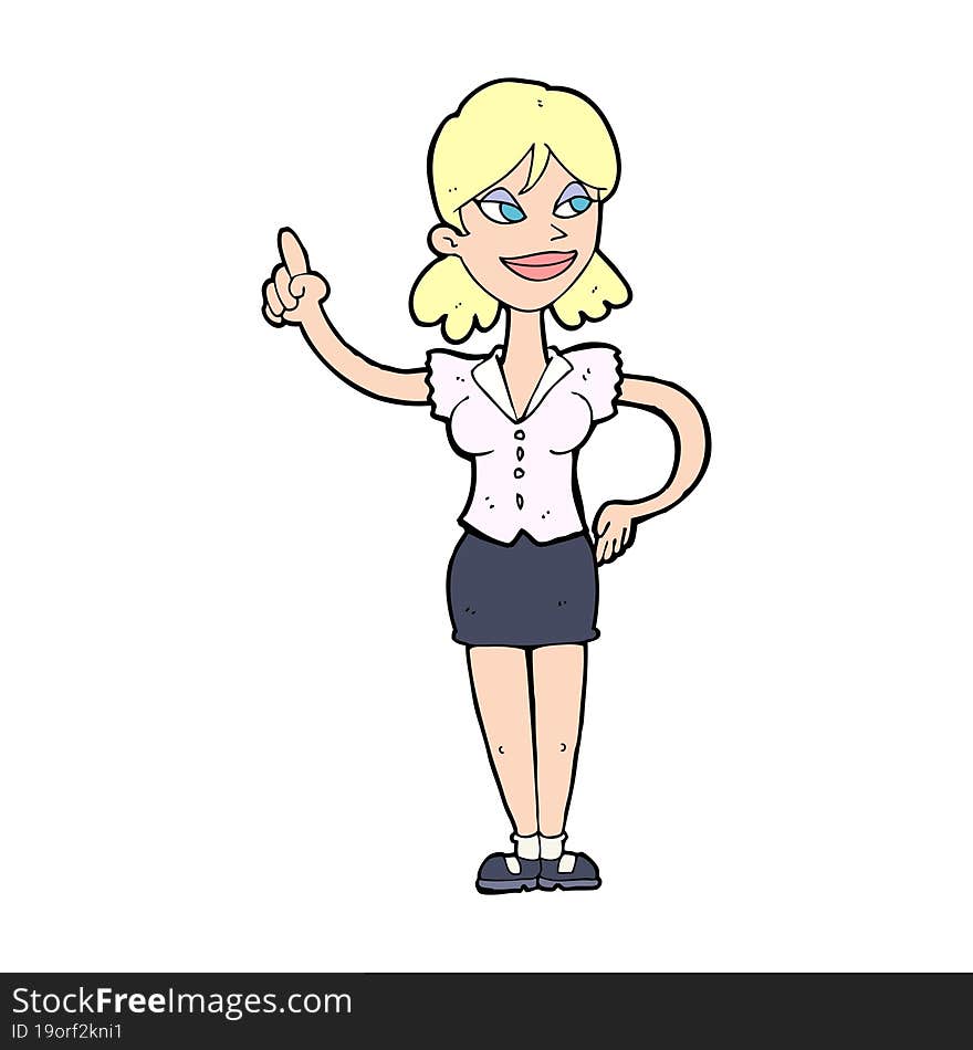 cartoon woman with great idea