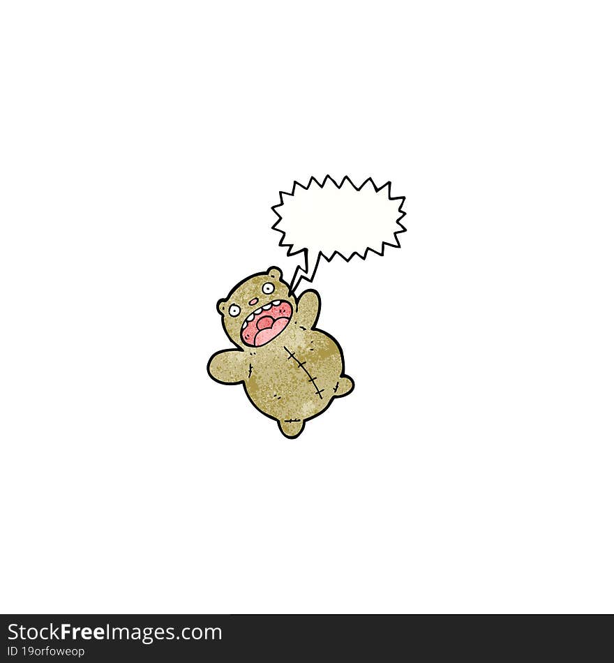 crazy teddy bear cartoon