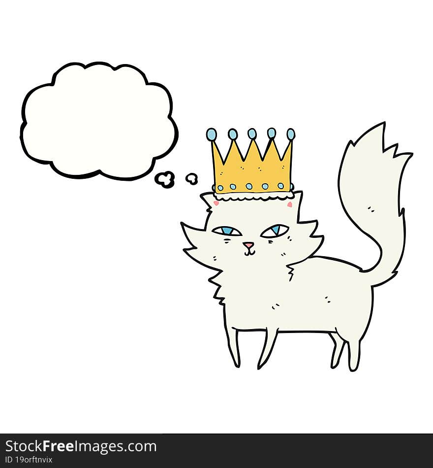 thought bubble cartoon posh cat