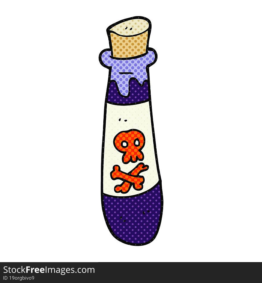 cartoon vial of poison