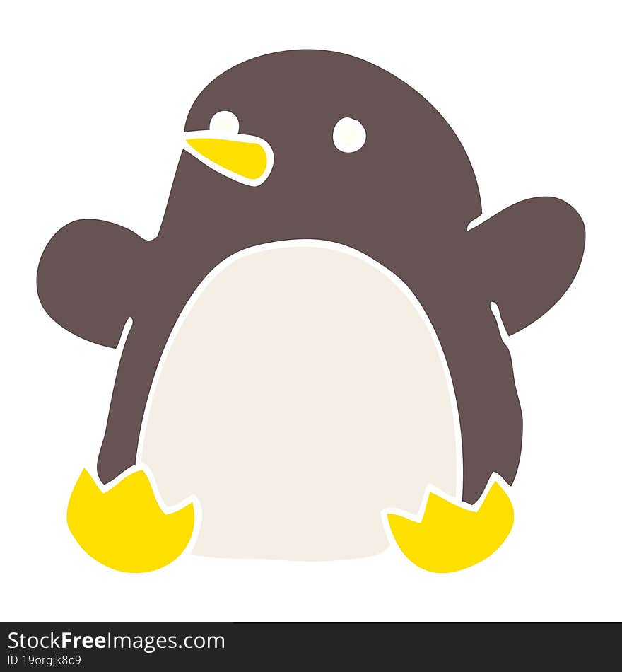 Cartoon Doodle Dancing Penguin