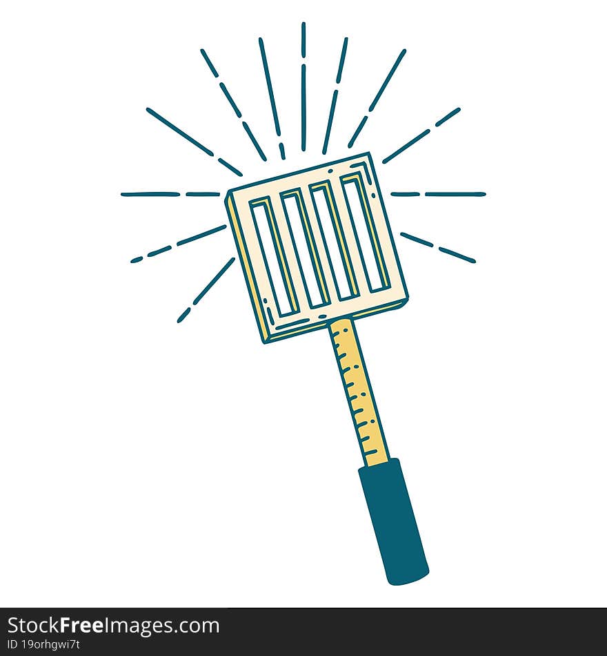 traditional tattoo style kitchen spatula