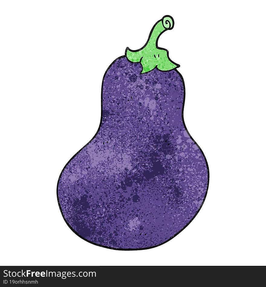 textured cartoon eggplant