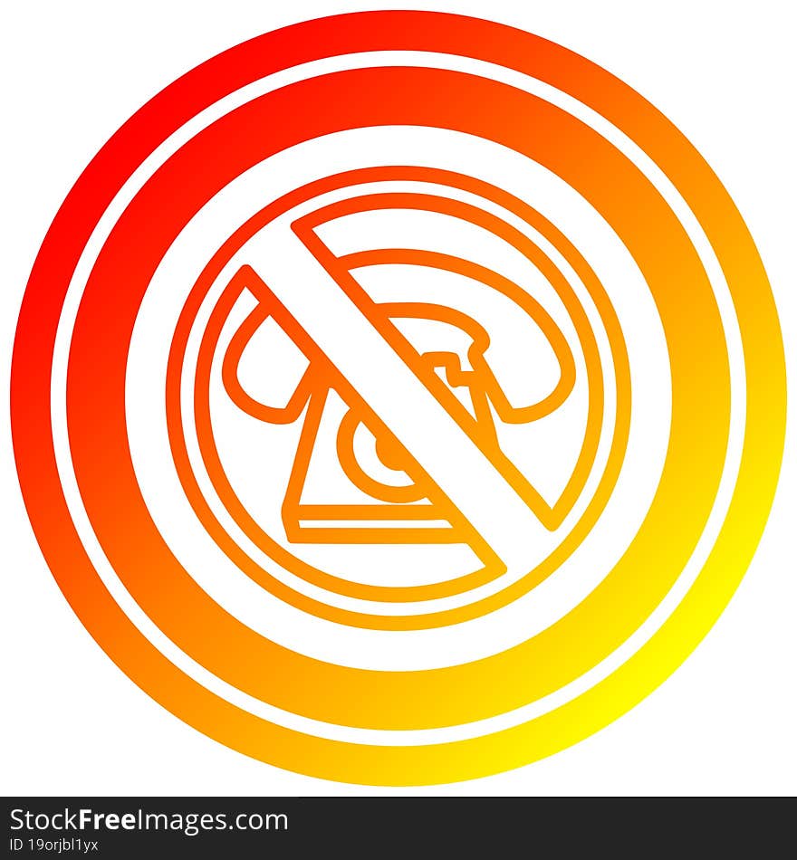 no hot calling circular in hot gradient spectrum