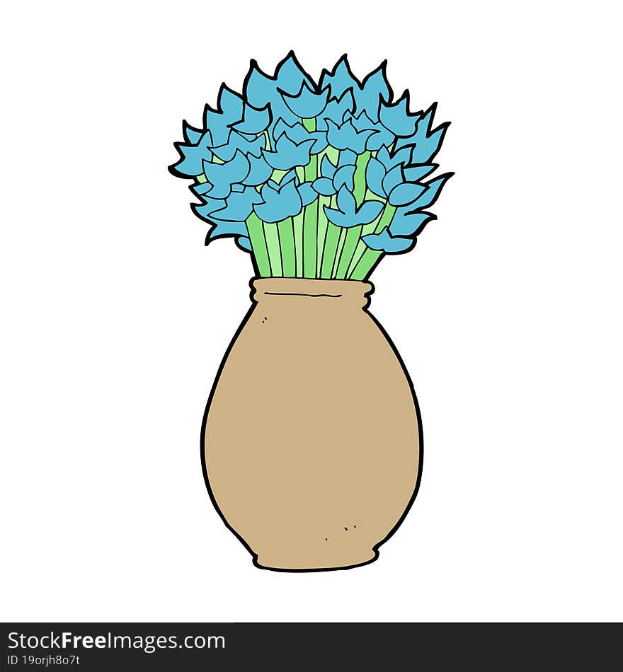 Cartoon Vase Of Flowers