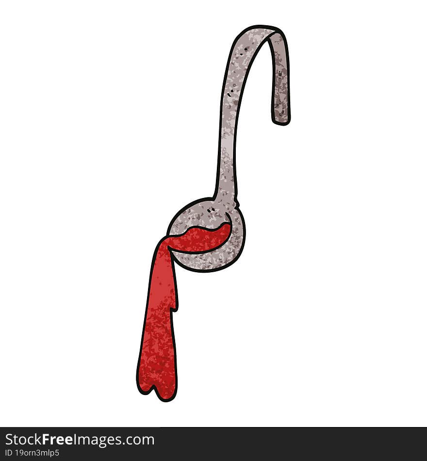 cartoon doodle ladle of food