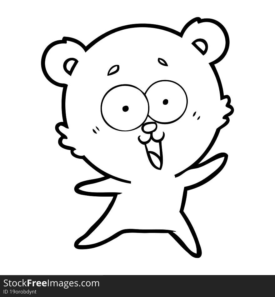 laughing teddy  bear cartoon. laughing teddy  bear cartoon