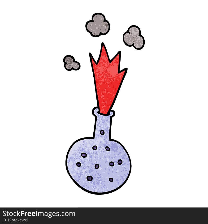 cartoon doodle chemical reaction