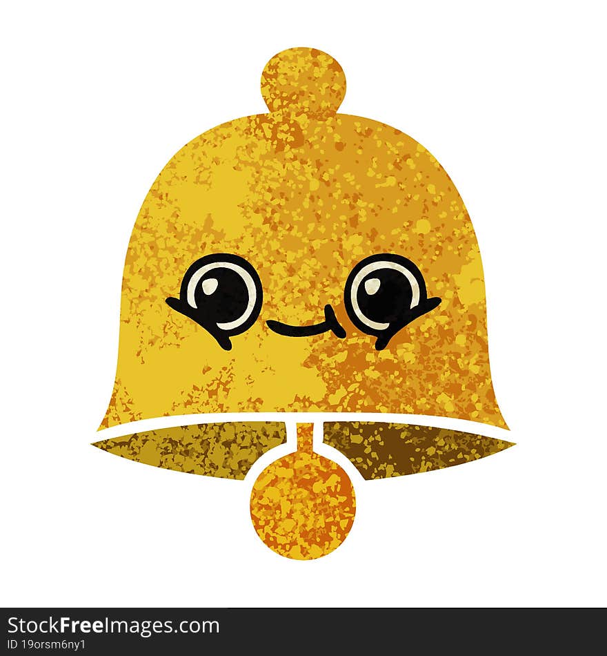 retro illustration style cartoon of a bell