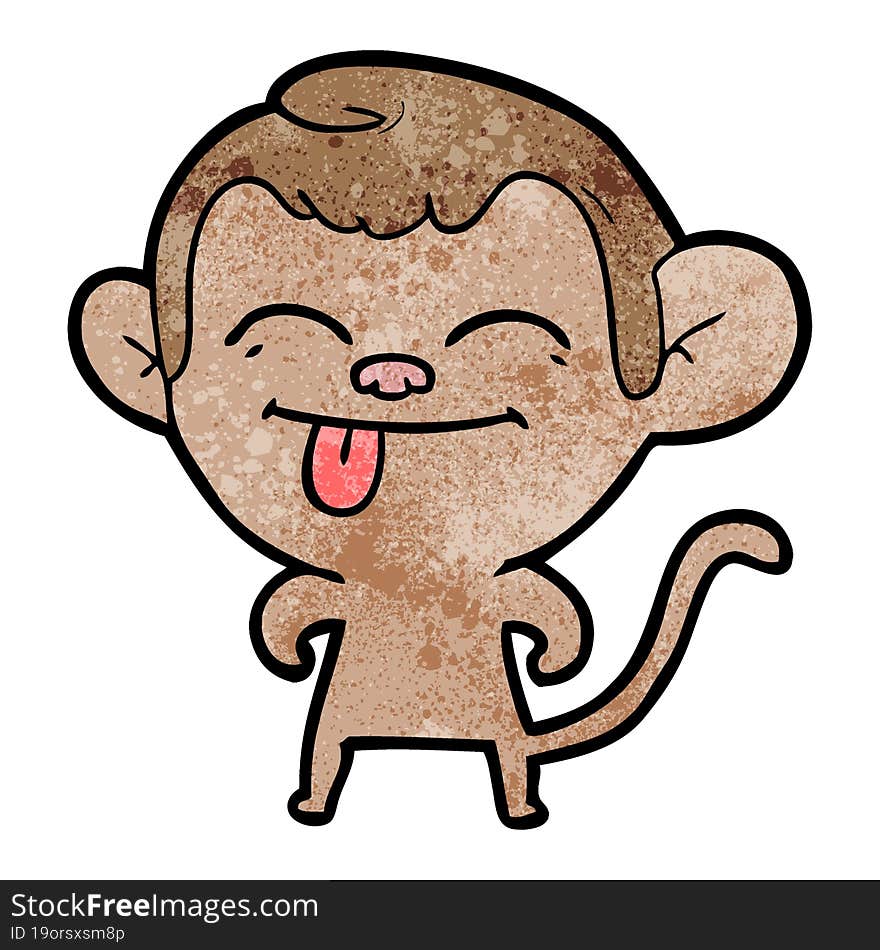 funny cartoon monkey. funny cartoon monkey