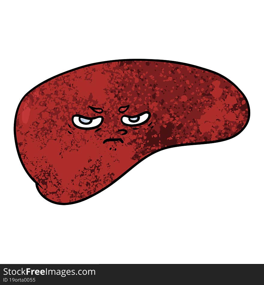 cartoon liver. cartoon liver