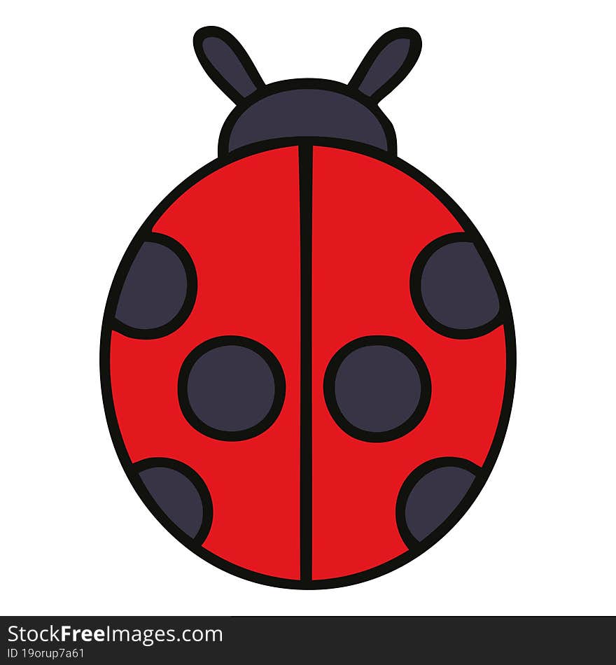 Cute Cartoon Lady Bug