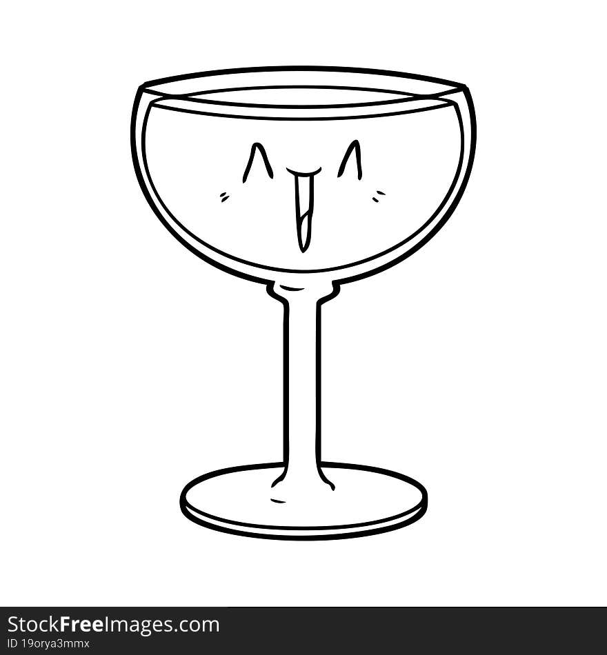 cartoon glass of wine. cartoon glass of wine