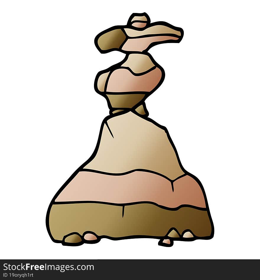 cartoon doodle of stacked stones